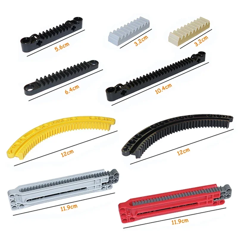 Technical Gear Rack High-tech Building Blocks 3743 87761 6630 64781 24121 18940 18942 6574 78442 DIY Bricks MOC Parts