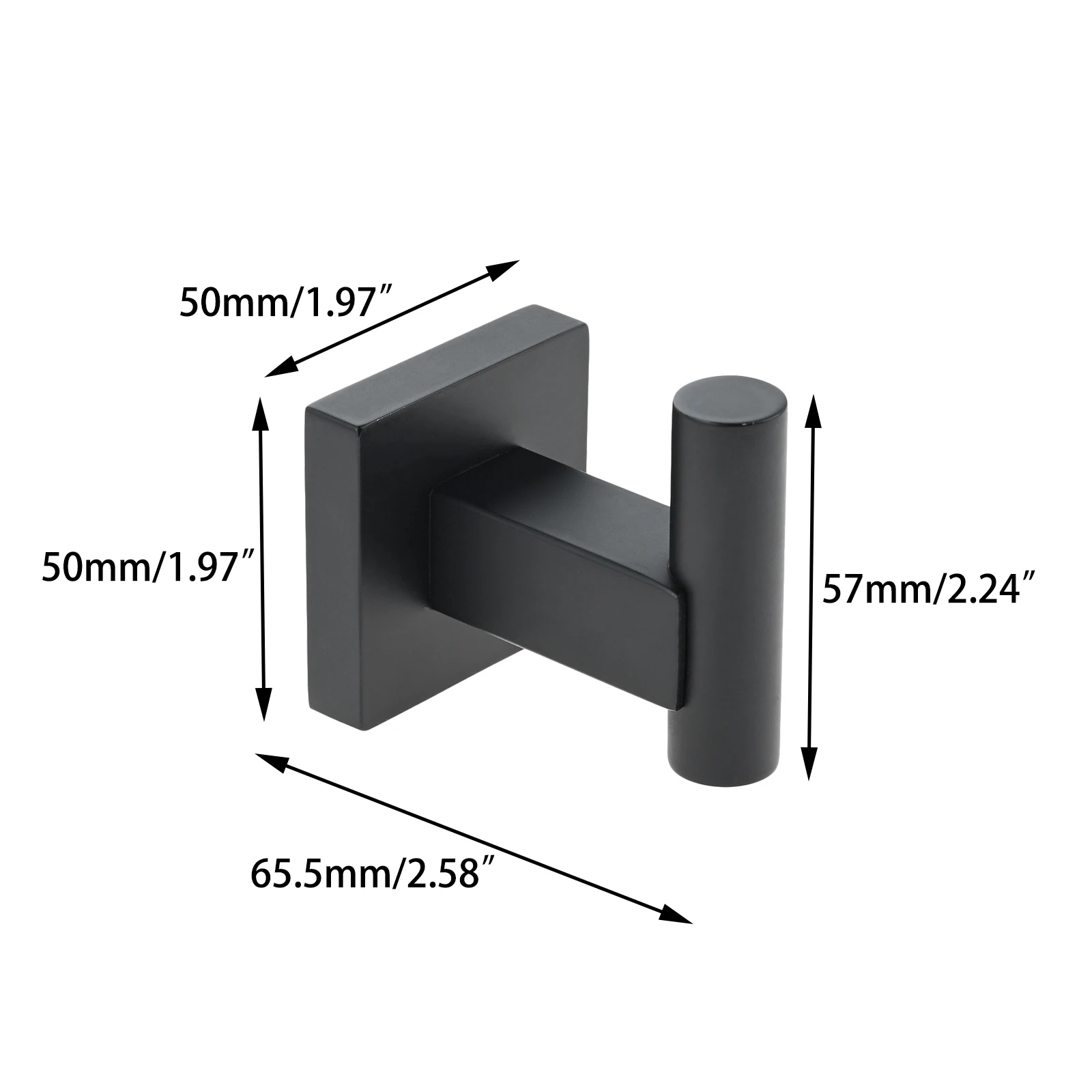 1pc Robe Hook Wall Mounted for Bathroom Stainless Steel Towel Clothes Coat Bag Hooks Hanger Rack Kitchen Hardware