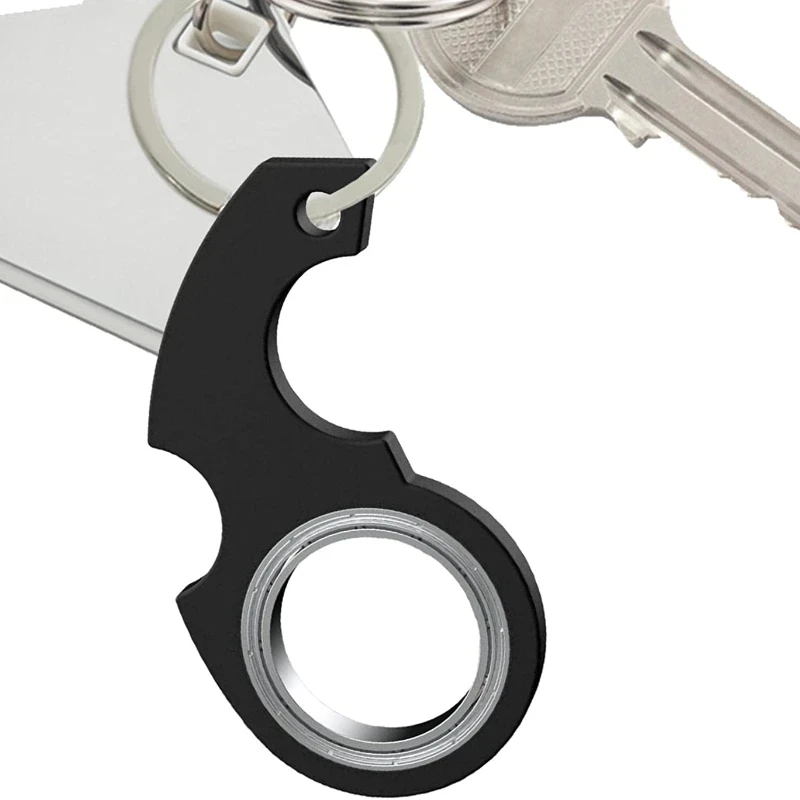 Spinner Stress Toy Keychain, Metal Fidget Ring