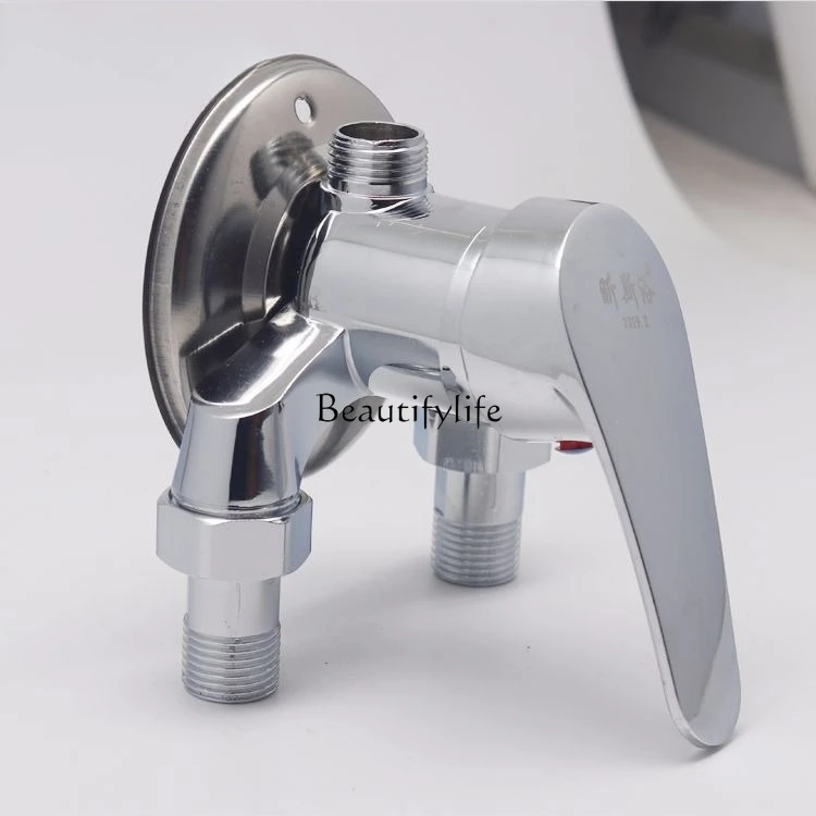*Solar water heater surface-mounted water mixing valve zinc alloy triangular shower faucet bathroom hot and cold water mixing