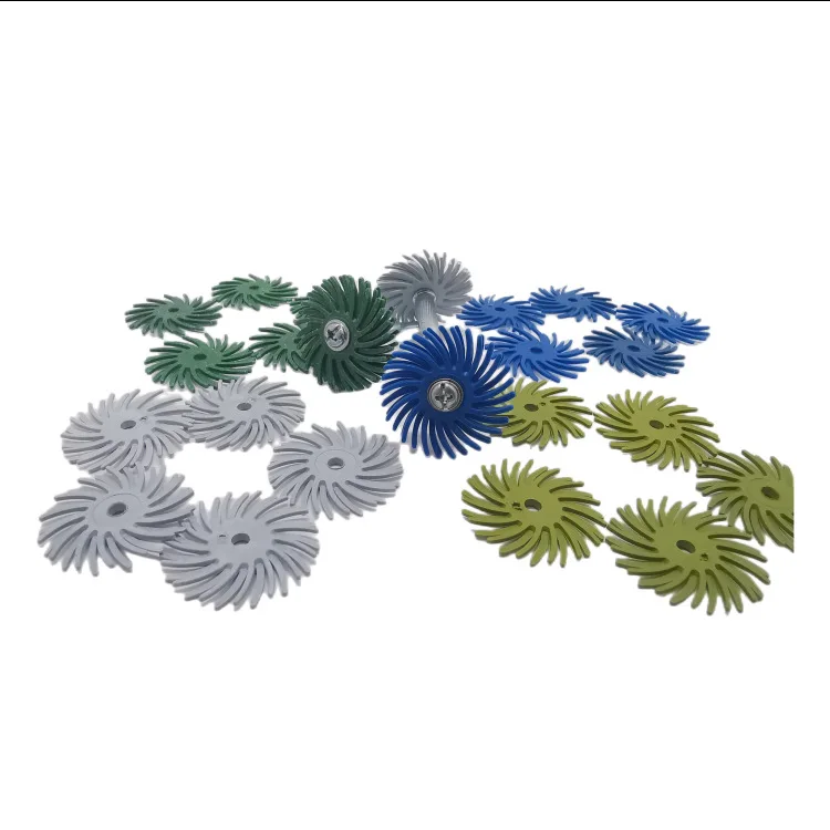 Height 60 Pieces3/4 Inch Radial Bristle Disc 3mm Handle OBM Customizable Rotary Tool Jewelry Wood Metal Polished Scrub Brush Kit