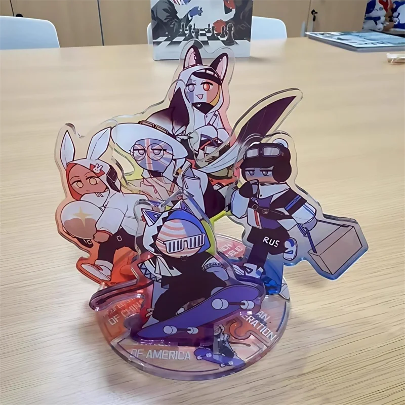 أنيمي البلد البشر كونتري بول اتحاد الجمهوريات الاشتراكية السوفياتية الاتحاد السوفياتي FR UK تأثيري حامل لوحة الاكريليك نموذج لسطح المكتب الملحقات عيد الهالوين عيد الميلاد #1