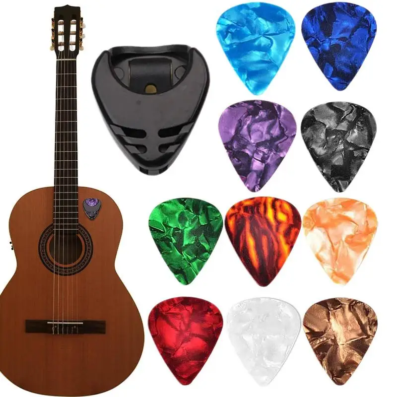 10pcs Guitar Picks Universal ABS Picks Thumb And Index Finger Picks Mediators Thumb And Finger Picks Random Colors