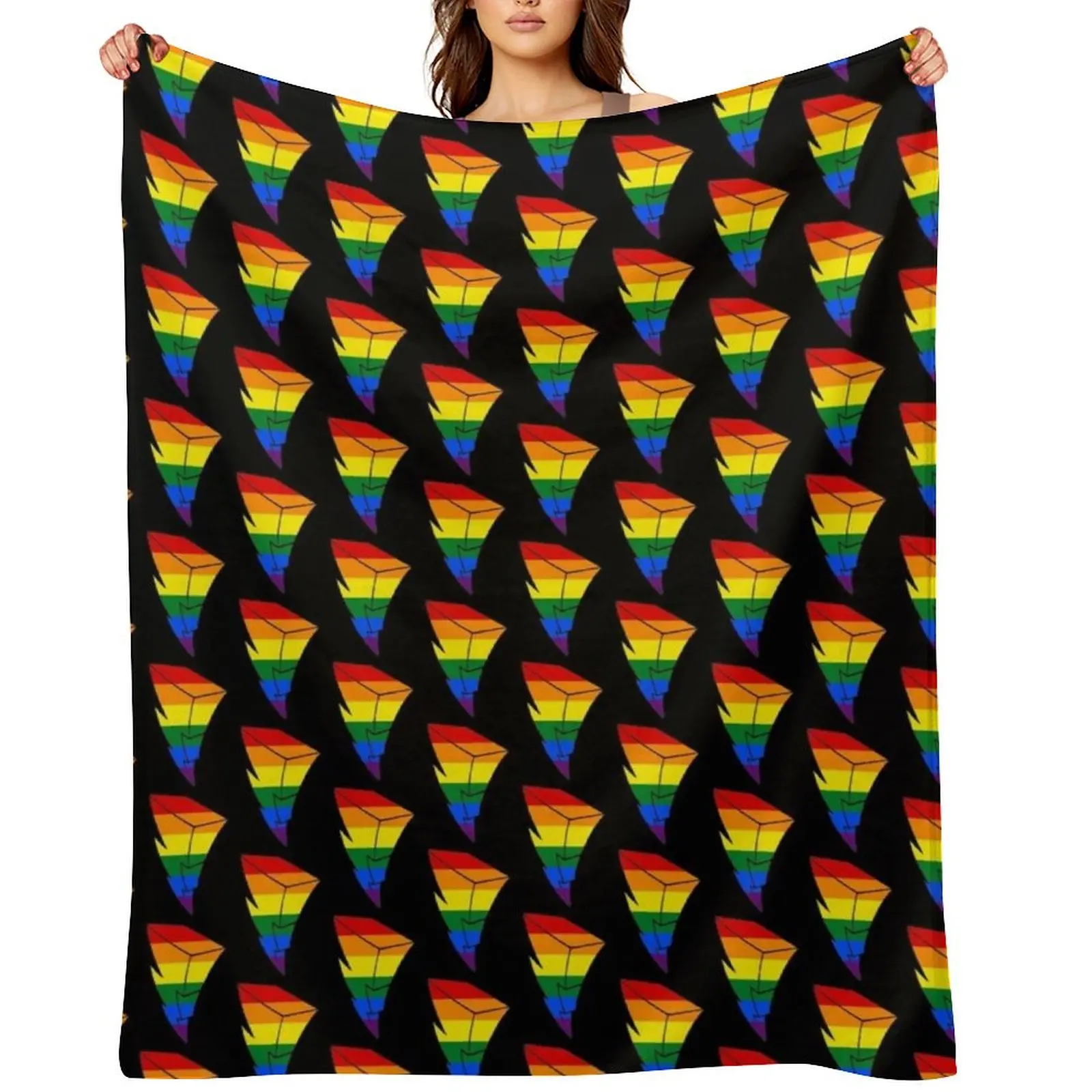 

Pride Power Lightning Bolt Throw Blanket Bed Plaid Sofas Hairys Blankets