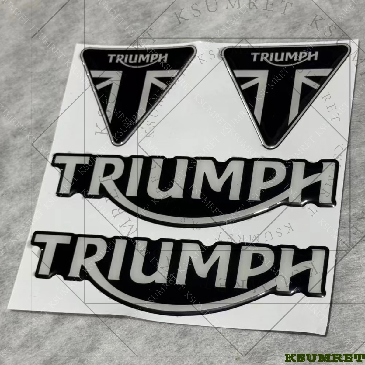 For 3D Triumph Motorcycle Stickers Drip Glue Decals Tank Fuel Accessories Emblem DIY Waterproof