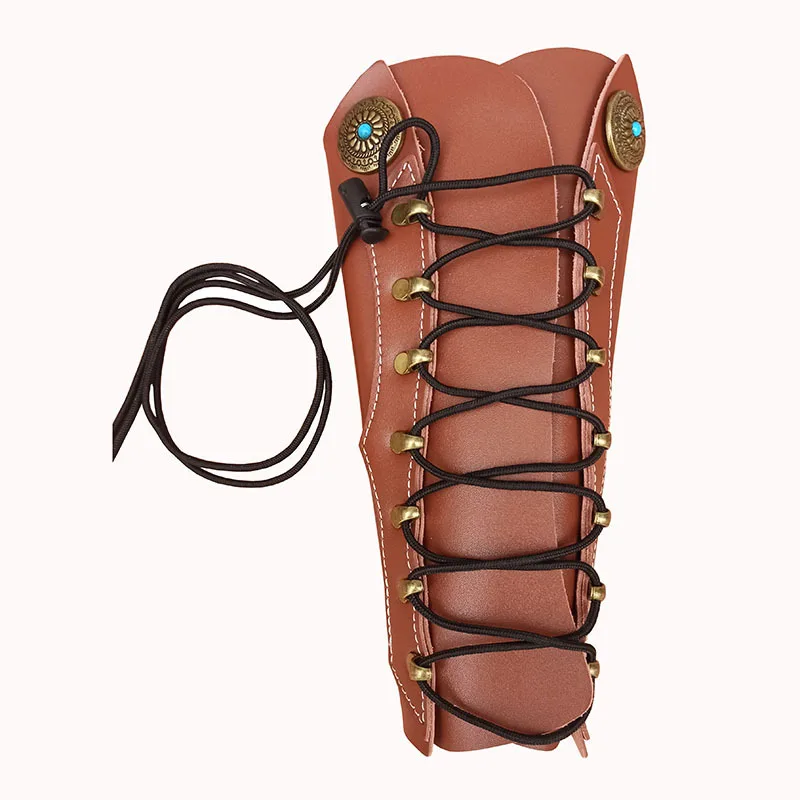 1PC Cowhide Archery Arm Guard Protective Gear Leather Archery Arm Guard Archery Hunting Accessory