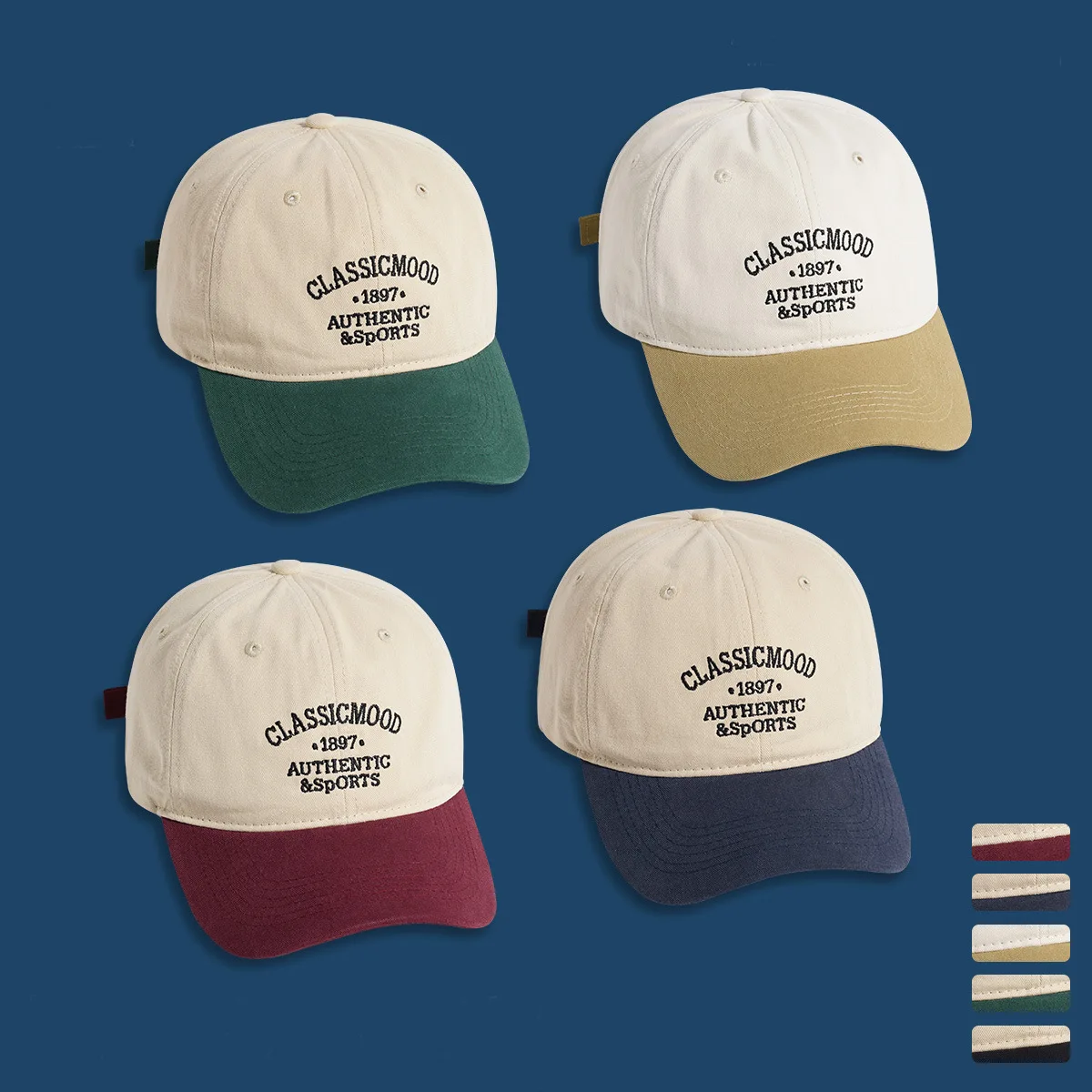 Baseball Cap Spring Summer Korean Style Versatile Face-Looking Small Hat Big Head Circumference Face-Looking Small Peaked Cap