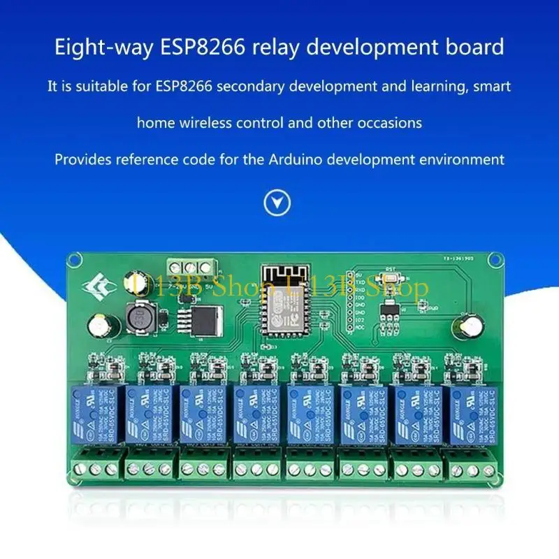 

U13B 8 Channel ESP8266 Wireless WIFI Module ESP-12F Development Board 5V/7-28V