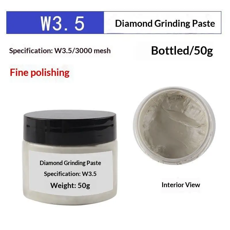 50G Diamond Lapping Paste Compound Professional Mirror Polishing Agent for Glass Jade Metal DIY Craft Jewelry Finishing
