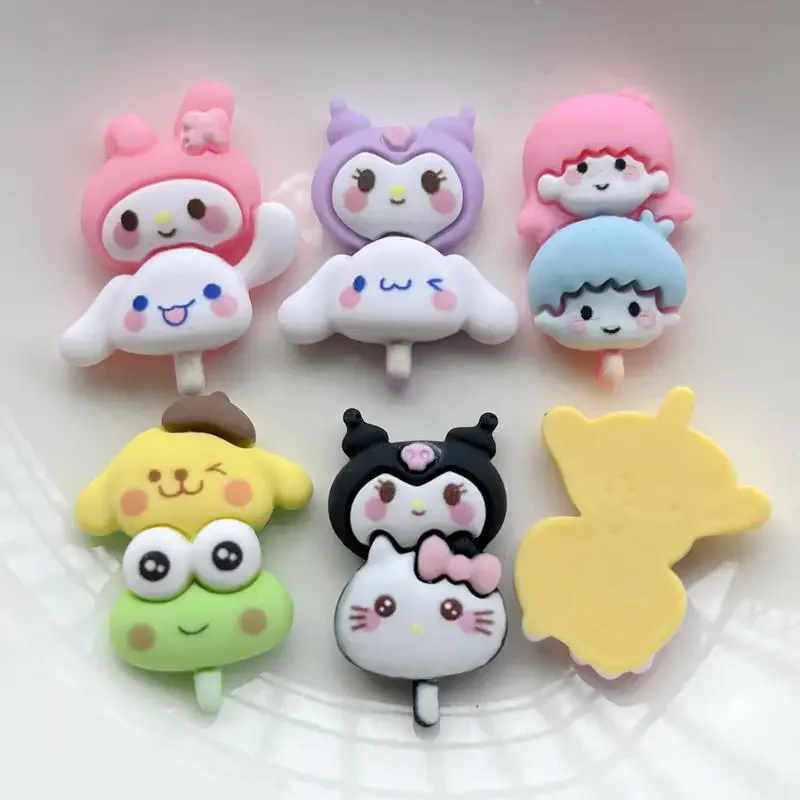 10pcs new cute cartoon animal lollipop kitten flat back resin roll pie scrapbook Diy party hairpin accessories decoration