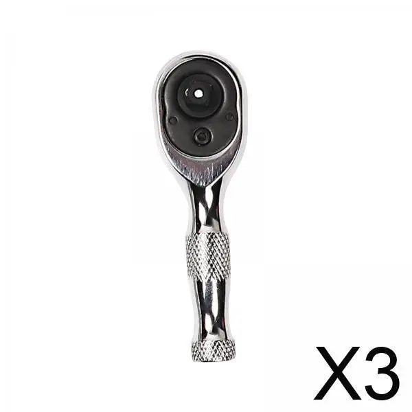 

3x Mini Ratchet Wrench with Short Handle 72 Teeth Portable Adjustable for Tight Space Professional Flexible Head Socket Wrench