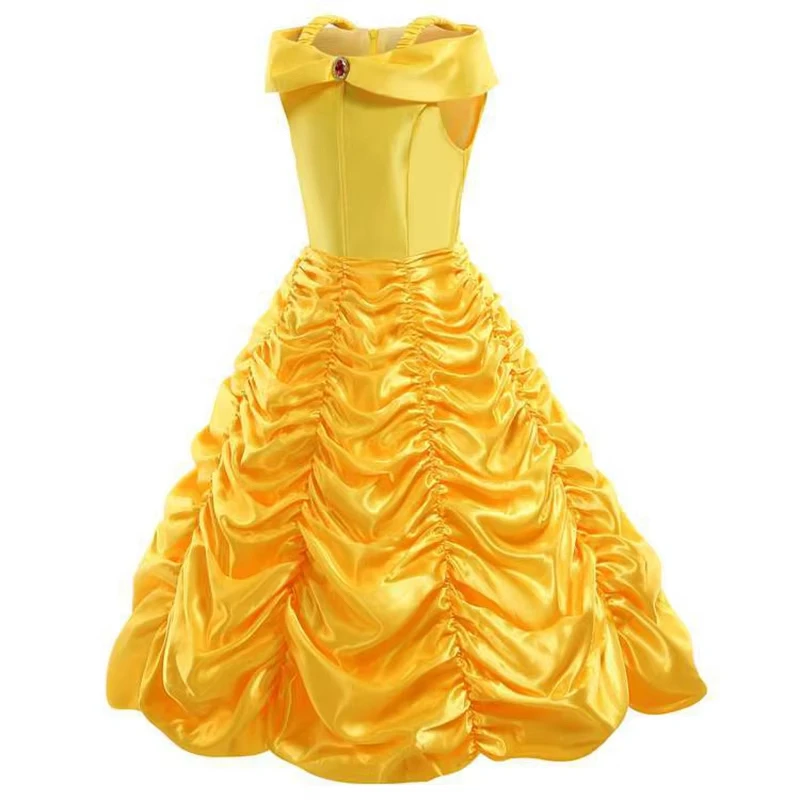 Kids Belle Costume Girls Halloween Princess Cosplay Party Dress Children Birthday Clothes Carnival Luxury Ball Gown image 2
