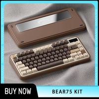 Bear75 Mechanical Keyboard Kit 3mode Macarons Wireless Gaming Keyboard Aluminum Alloy Keyboard Customize Keyboard Pc Accessories