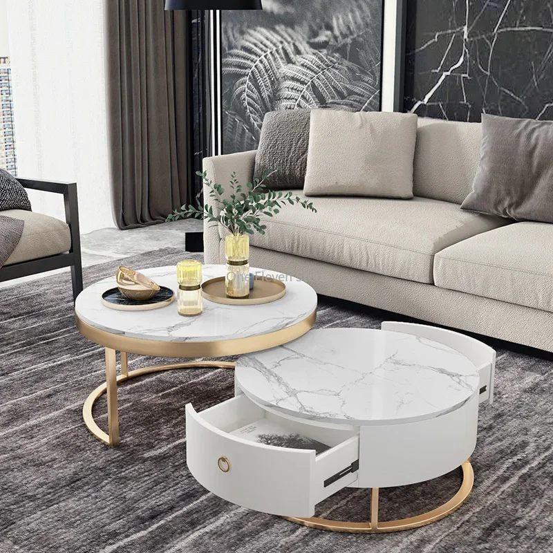 Corner Lounge Round Coffee Table Vanity Luxury Unique Laden Dining Mobile Dressing Table Nordic Mesas De Centro Sala Furniture