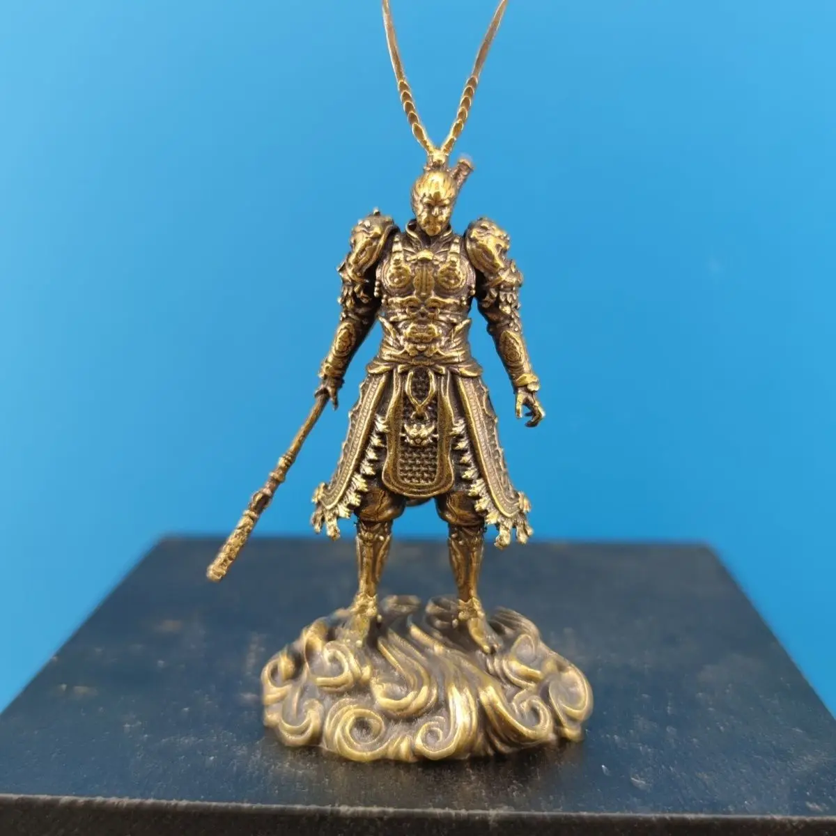 Mini Copper Model Sun Wukong Figure Statue Anime Model Fashion Ornament