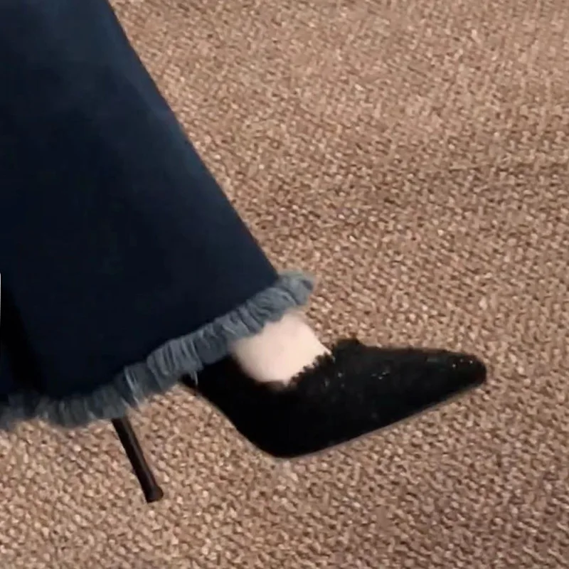 

Autumn Women Stiletto Heel Point Toe Sandals Ladies Luxury Thin Heels Pumps Women Elegant Fashion Party Designer Stilito Heels