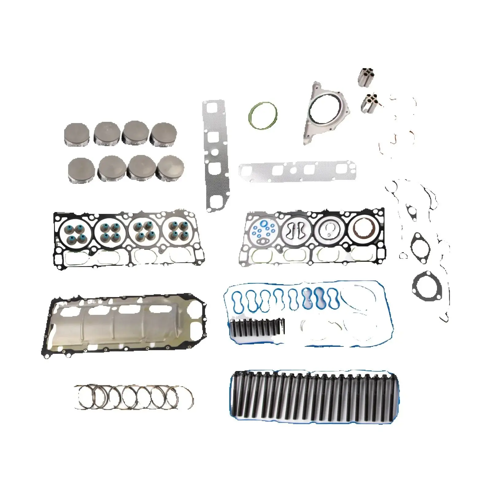 

16 шт. полный комплект поршней прокладки двигателя 12555984 12579694 для 2005-2006 годов для Chevrolet GMC 5.7L LS2