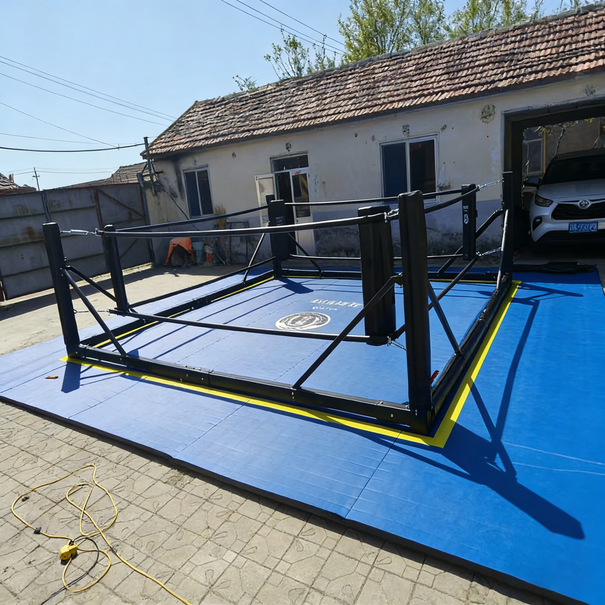 Fist Ring De Boxeo Plegable 4m/5m Custom Logo Portable Extendable Boxing Ring  for Export  Collapsible  Floor Boxing Ring - view 5