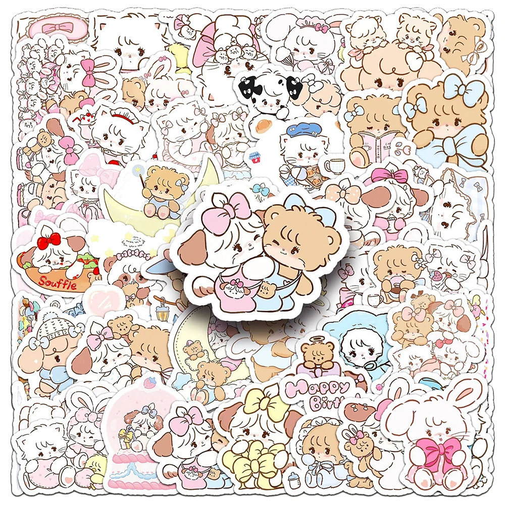 10/30/56pcs Kawaii Mikko Series Anime Stickers Cute Mousse Cammy Latte Cartoon Sticker Luggage Notebook Phone Girls Decals Toy