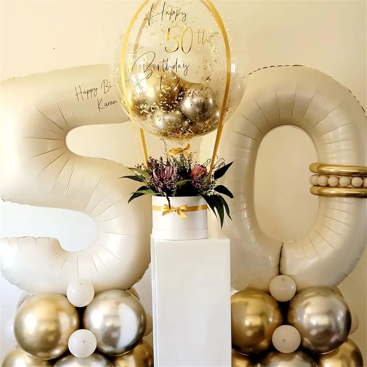 28/1 Stück Creme-Farbene Nummer 30 Luftballons Sandweiß Hellgold Creme-Farbene Folienballons 40 50. Geburtstag Jubiläum Hochzeit Globos – Detail 40