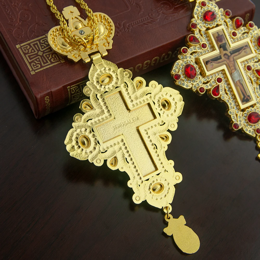 HTISOK قلادة الأرثوذكسية الصليب سبائك الزنك الصليب المسيحية الصليب Primera Comunión croix chrétienne sousaskan Kreist