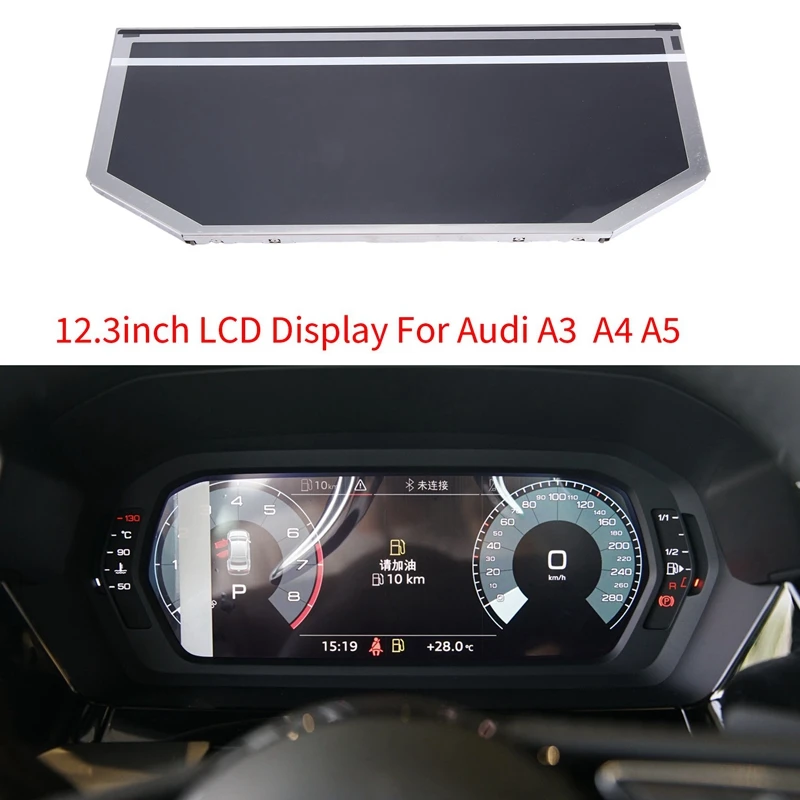 12.3In LCD Display For  A3 A4 A4L A5 A6 A6L A8L Q5 Q5L Q7 TT  Virtual Cockpits Instrument Cluster Pixel Repair Parts