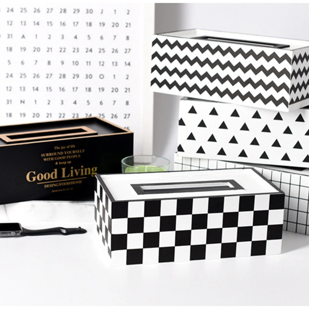 Printing Paper Rack Elegant Royal Office Car Home Rectangle Shaped Tissue Box Container Towel Napkin Tissue Holder