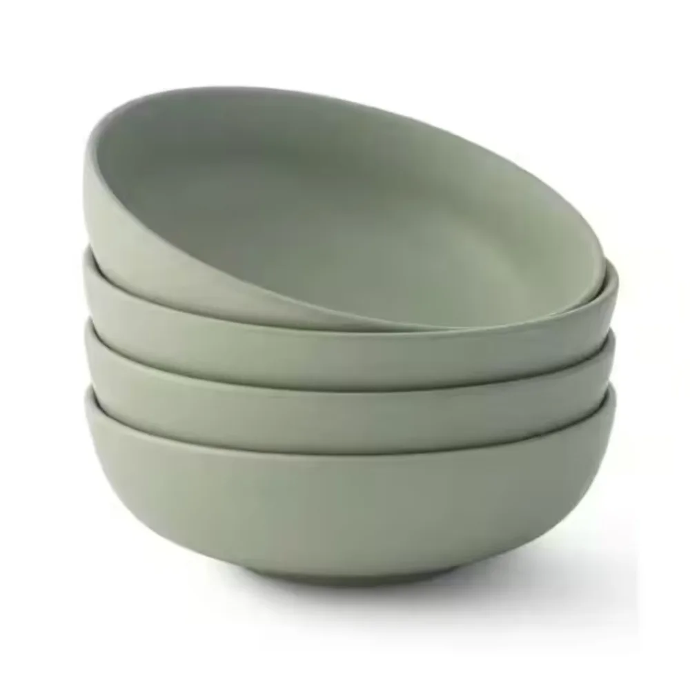 

Набор мисок для макарон из камня, 4 шт., 30 унций, зеленый пустынный шалфей