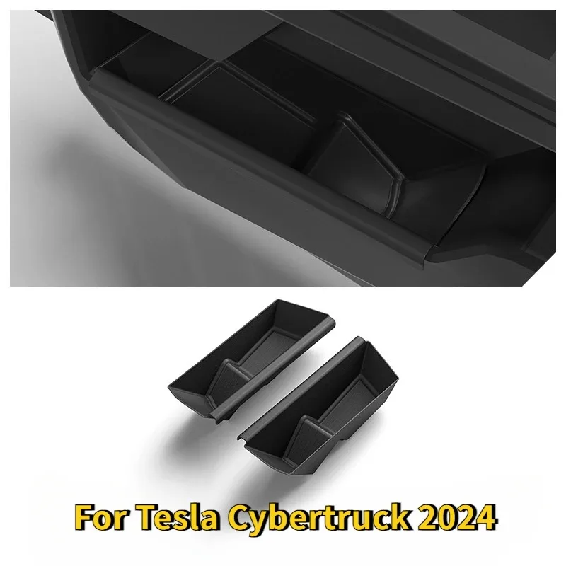 

Органайзер-контейнер для хранения в двери автомобиля для Tesla Cybertruck 2025, TPE, 2 шт., для передних дверей, боковой отсек, лоток для мусора, аксессуары