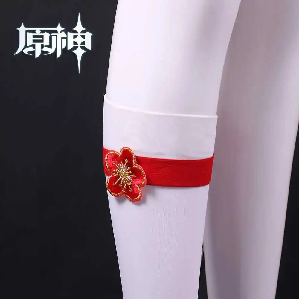 أنيمي لعبة جينشين إمباكت هو تاو أنيمي النساء فوق جوارب طويلة جميلة عيد الميلاد تأثيري جوارب هالوين عيد الميلاد