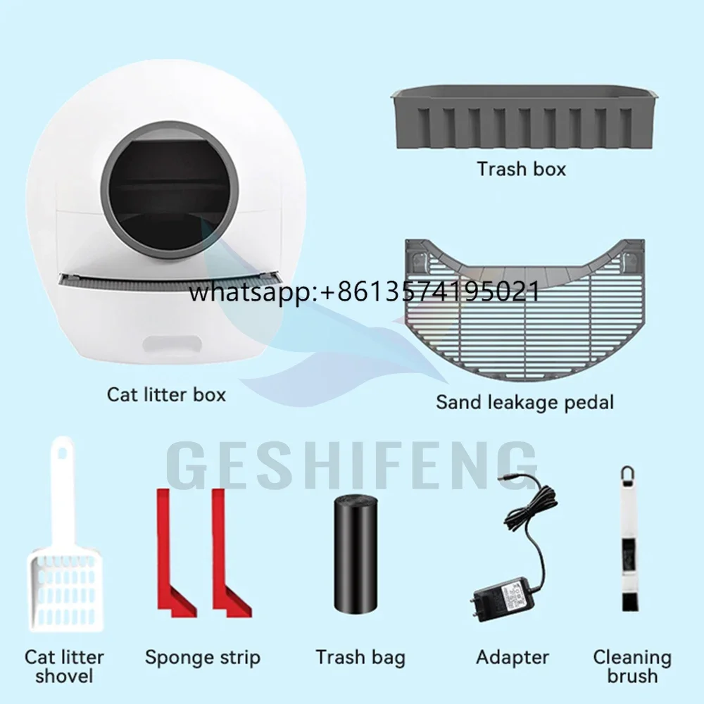 

TIntelligent Automatic Box For Cats Self Cleaning WiFi APP Control