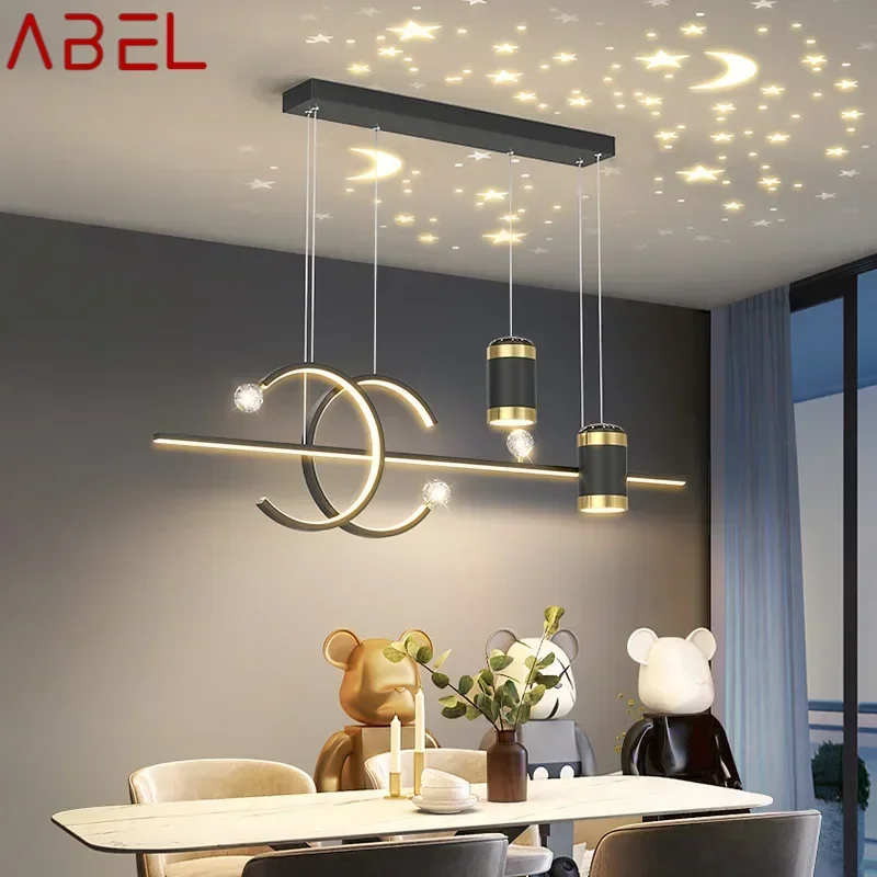 ABEL Nordic Pendant Lamps Modern Creative Starry Sky Projection LED Light Fixtures for Home Dining Room Decorative