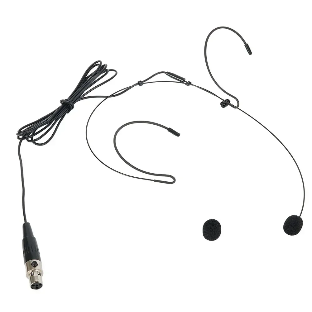

Beige Black Steel Made Earhook Wireless Headset Mic Headworn Omnidirectional Condenser Cartridge Microphone For Shure