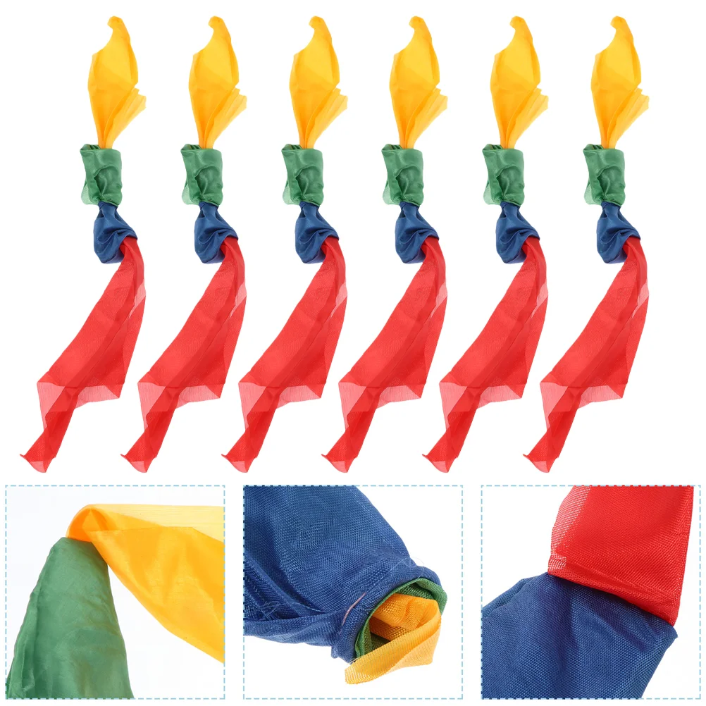 

6 Pcs Scarf Magician Prop Trick for Costumes Gadgets Funny Tool Silk Color Change Women's