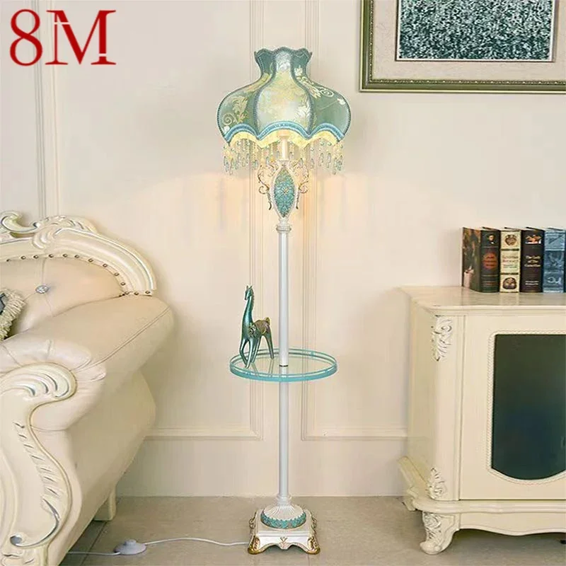 8M European Floor lamp Luxurious Living Room Bedroom Study Villa Hotels LED Warm Creativity Floor lamp next to sofa