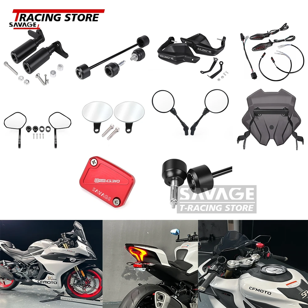 

For BMW G310R 2021-2025 Motorycle Rearview Mirror Wheel Axle Frame Slider Guard Handguard Turn Signal WindScreen Reservoir Cover