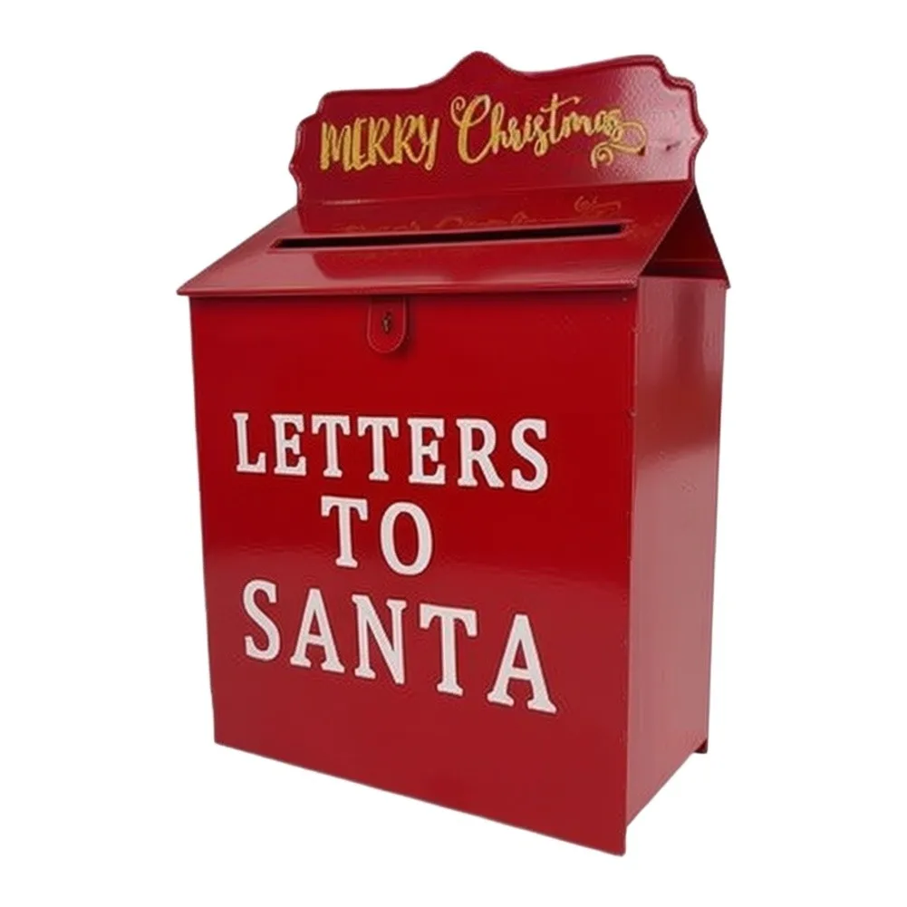 For Home Decor Xmas Decor Santa Mailbox For Christmas Red Fun Way To Send Letters Christmas Mailbox For Home Decor