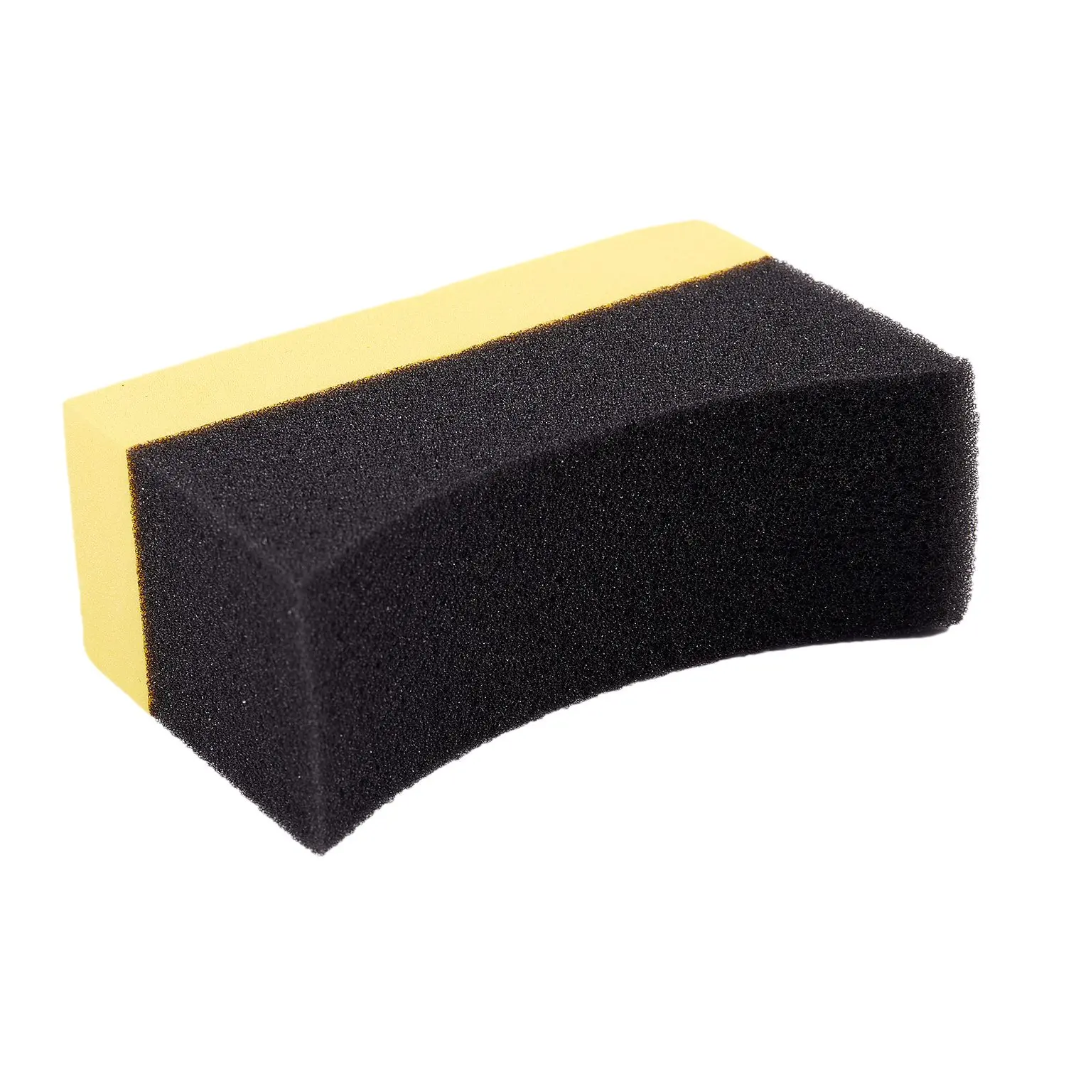 Hot Selling-2X Contoured Auto Wheels Brush Sponge Tools Applicator Special For Tire Hub Cleaning Dressing Waxing Polishing Yello