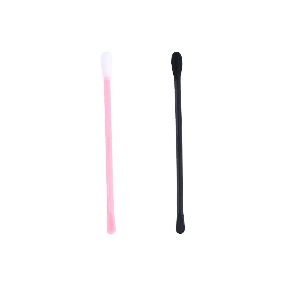 Curette in plastica a doppia testa Bastoncini per nail art Cucchiaio per pulire le orecchie Tamponi di cotone usa e getta con cucchiai per le orecchie Tamponi di cotone Germoglio di cotone