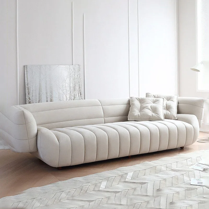 

Banana boat sofa Italian minimalist leave-in matte leather sofa living room furniture