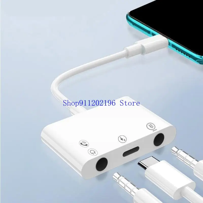 P82A 3 في 1USB C إلى كارت الصوت Type-C محول صوت ستيريو خارجي محول التوصيل والتشغيل لا حاجة للسائقين محول 3 #4