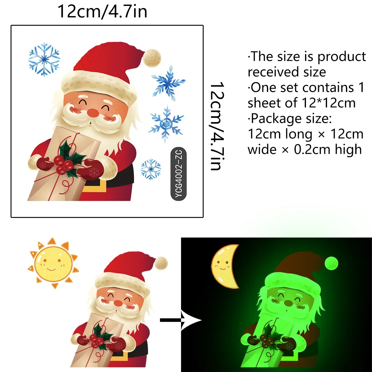 Luminous Santa Claus Switch Sticker Christmas Home Decoration Bedroom Living Room Decor Wallpaper Glow In The Dark Wall Decals