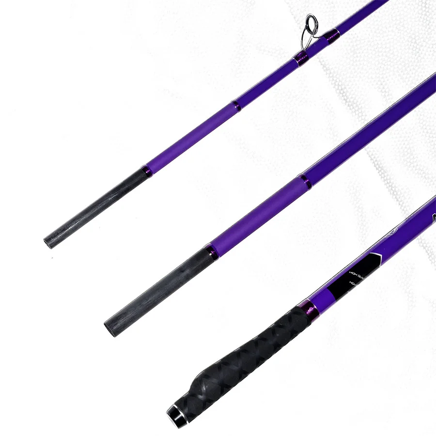 4.5m Fuji Components color purple 3 sections Super hard high carbon surf rod long casting beach far shot fishing rod