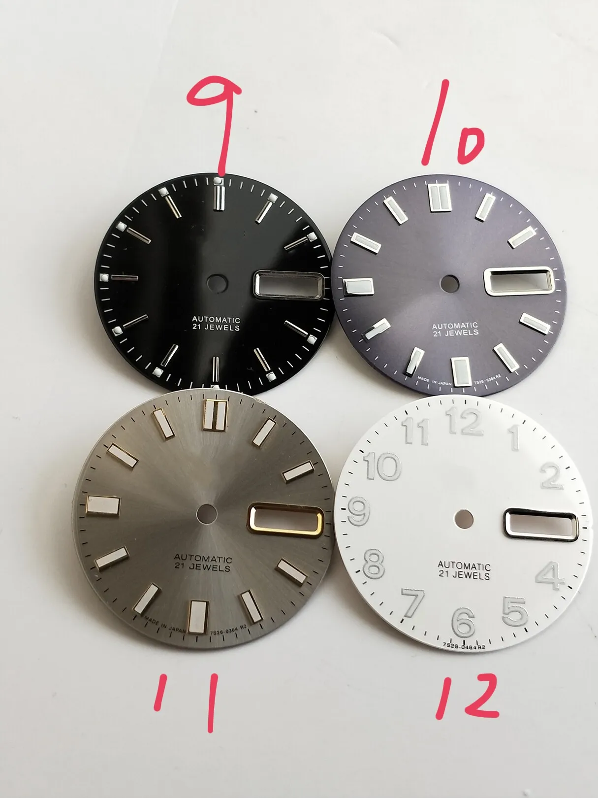 Watch Dial Face 28.5mm for 7009A 7S26A Movement 3.8 O'clock Crown Replacement Part