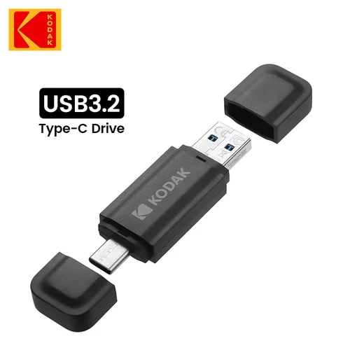Unidad Flash USB KODAK, unidad Flash tipo C de 32GB, memoria USB 3,2 de 64GB, memoria Dual de 128GB de alta velocidad y 256GB para teléfono inteligente