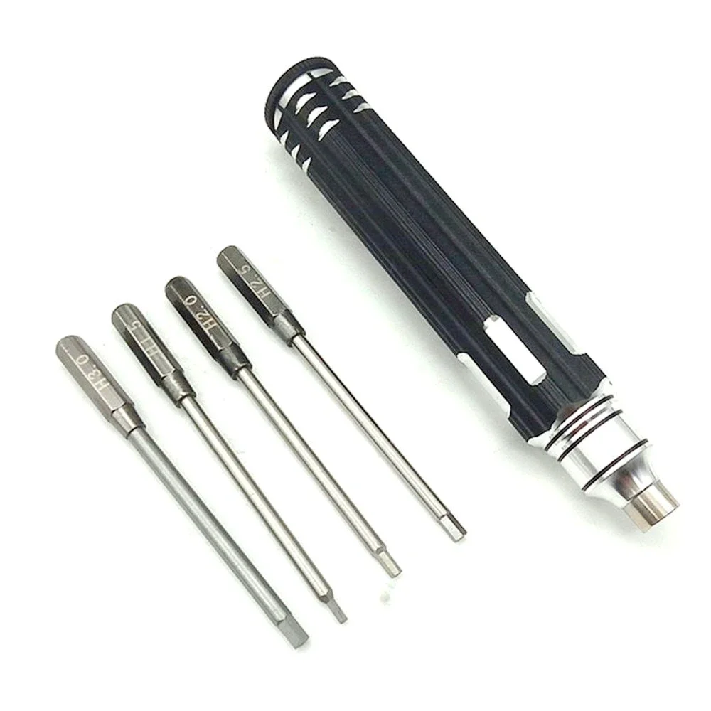 Krachtige 4 in 1 Hex Screwdriver Repair Steel Screwdriver Kit For UAV RC Helicopter Car Airplanes Boats Hex / 1.0 1.5 2.0 2.5