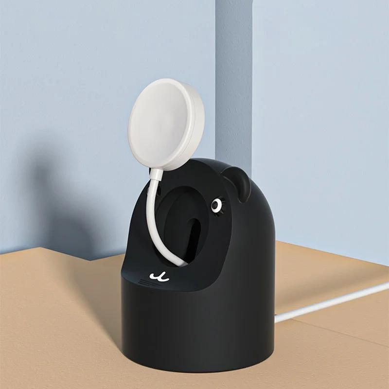 Dudukan pengisi daya silikon untuk Apple Watch seri 8 7 6 5 4 3 SE braket iWatch Ultra 49mm bentuk beruang Dok dudukan Desktop pengisi daya