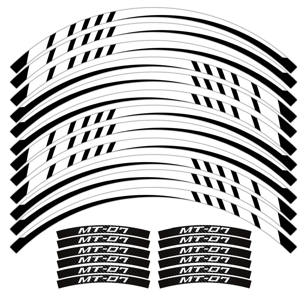 OMIER GRAPHICS MT-07 Reflective Motorcycle Rim Stickers 4