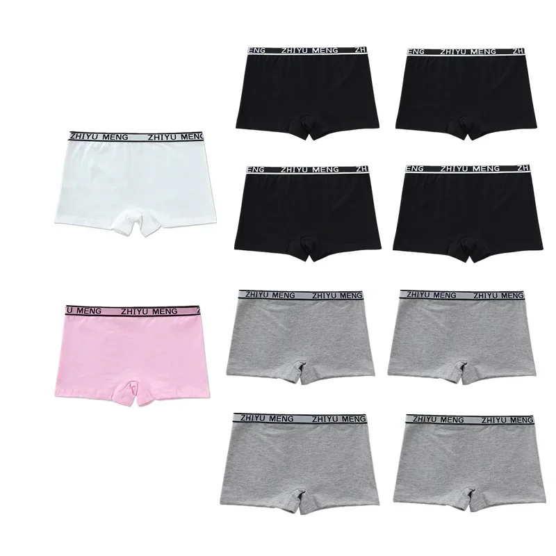 

10Pc/Lot Girl Underwear Panties Soft Kids Boxer BreathablePanties Teenage Sport Panties 8-14 Years