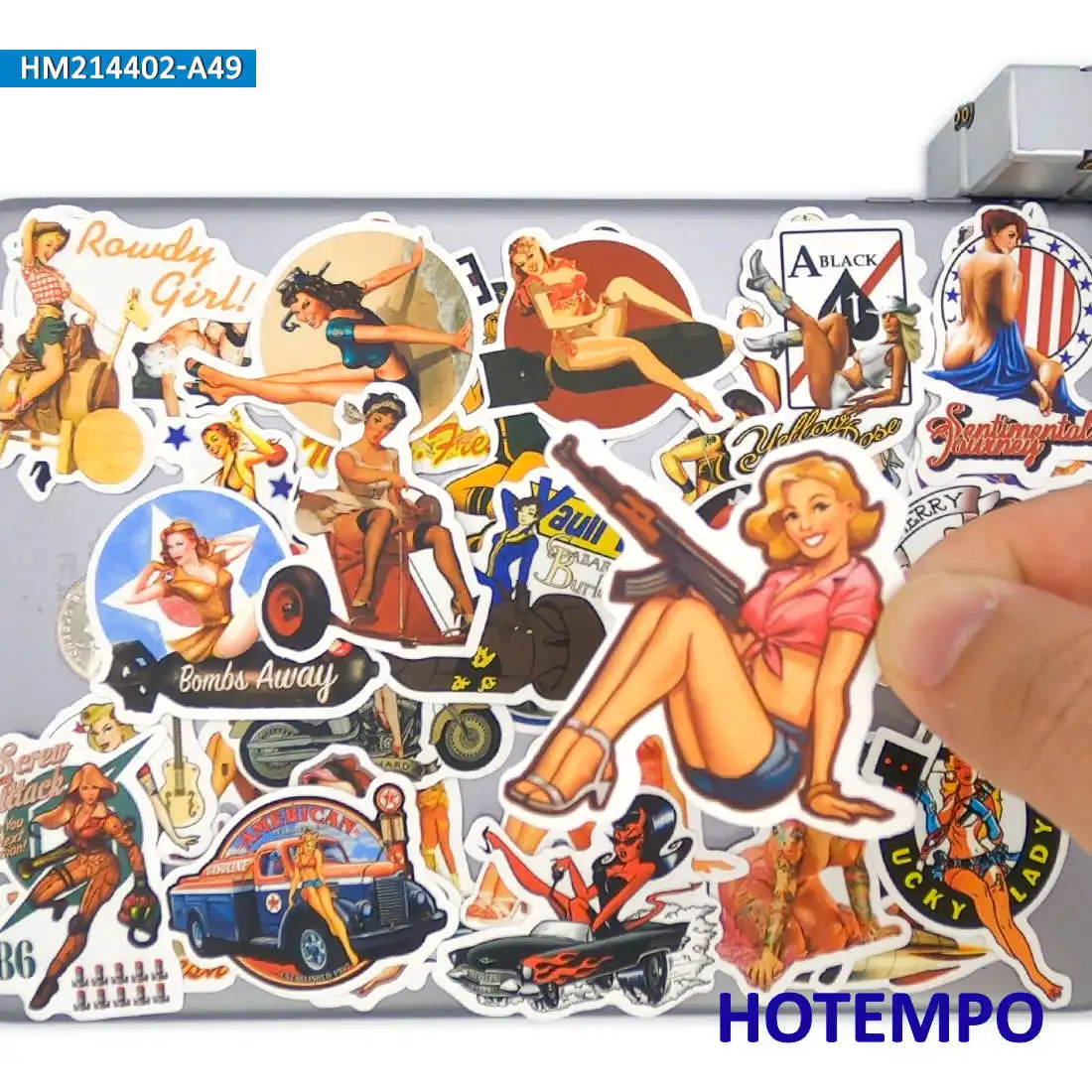 Ensemble d'autocollants de fille d'affiche rétro, dame de beauté PinUp Sexy, pour ordinateur portable, téléphone de voiture, bagages de moto, paquet d'autocollants amusants, 20/30/50 pièces